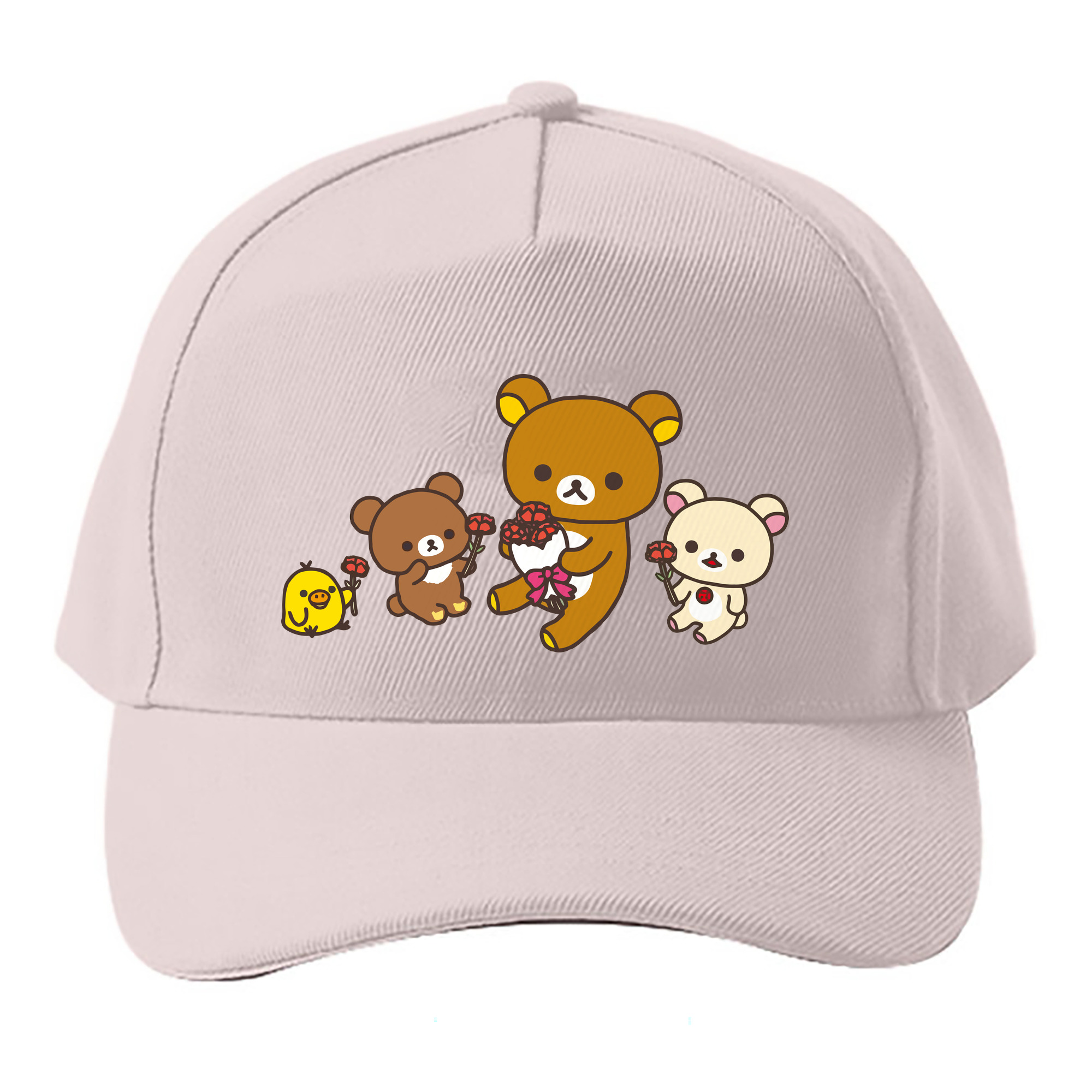 （画像用） リラックマ リラックマ キイロイトリ Rilakkuma Korilakkuma Kiiroitori ベースボールキャップ 綿100％ 男女兼用 帽子 スポーツ